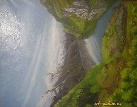 "Norway canvas, oil."