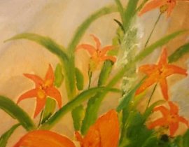 "Lily Paper, oil"