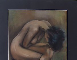 折弯的粉彩，纸张