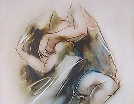 The translation of the text "В движении масло, картон" into English is "In motion: oil, cardboard."