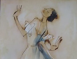 The translation of "балерина в белом масло, картон" into English is "ballerina in white oil, cardboard."