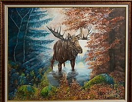 森林巨人 油画，画布