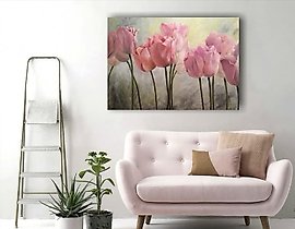 郁金香 油画，纤维板