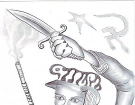 革命者，纸，铅笔