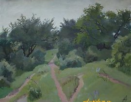 Mountain paths. Canvas, oil. 52 x 65 cm.