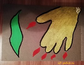 "Madness" Oil Pastel