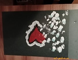 "心灵的痛苦" 油画蜡笔