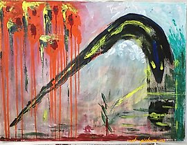 作品标题：组合 Cí  材料：画布，丙烯