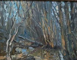 The translation of "Весенний ручей" into English is "Spring stream."