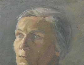 写生。纸板，油画。35 x 25 厘米。