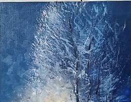 夜晚 油画，画布