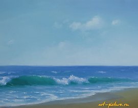 "Marine landscape, oil on canvas"