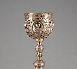 俄罗斯银镀金碗