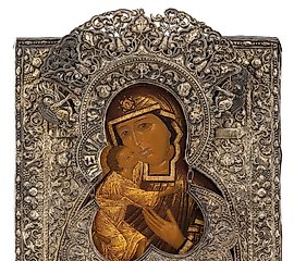 "Богоматерь Феодоровская" икона с серебряной ризой