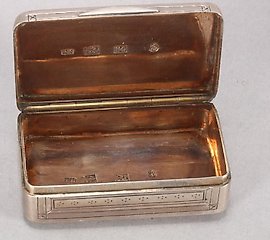 19th century Russian silver snuffbox with enamel.