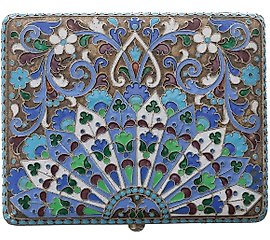 俄罗斯银制烟斗盒