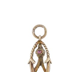 俄罗斯银制吊坠，呈复活节彩蛋形状。