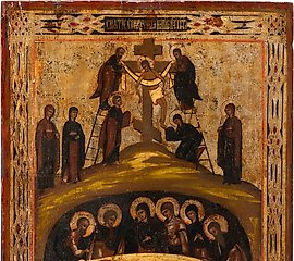 大型的基督受难和埋葬的圣像