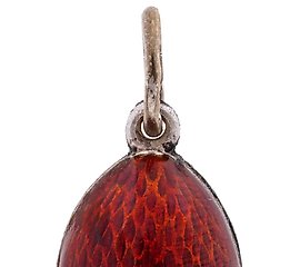 RUSSIAN SILVER GUILLOCHE ENAMEL EGG PENDANT