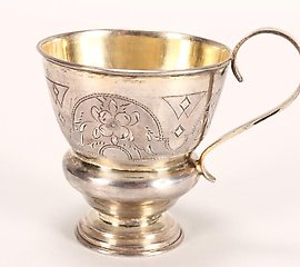 19th century Russian silver goblet