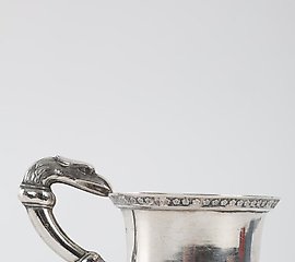 Lot 12 Russian Sterling Silver Etched Shot Glasses