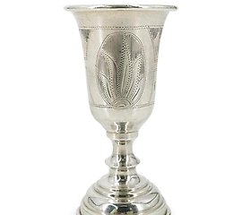 古董银制酒杯，875纯度。