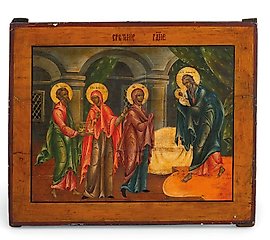 圣母进入圣殿的图标，俄罗斯制作...