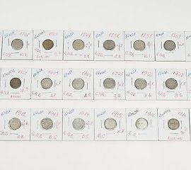 俄罗斯的银质5戈比硬币。