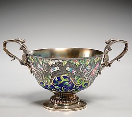 Silver menorah by Pavel Akimov Ovchinnikov