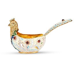 镀金的俄式银壶