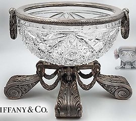 LARGE 19TH C. TIFFANY AND CO. STERLING SILVER WITH RUSSIAN C...