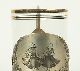 俄罗斯银制酒杯"舞蹈"