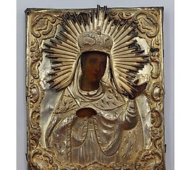 Antique Russian "Blessing of the Children" Icon.