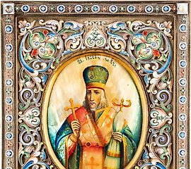 贝尔哥罗德圣约阿萨夫的银质镀金图标