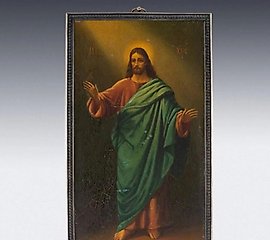 基督全能者的全身像，以俄罗斯帝国风格制作...