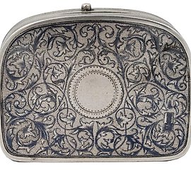 帝国俄罗斯银质嵌琢小包