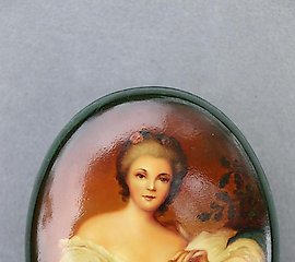 人物肖像画，是俄罗斯漆画的手工绘制。