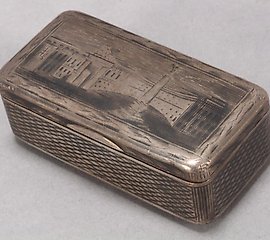 19th century Russian silver snuffbox