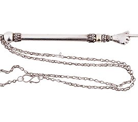 RUSSIAN JUDAICA SILVER SAPPHIRE YAD TORAH POINTER