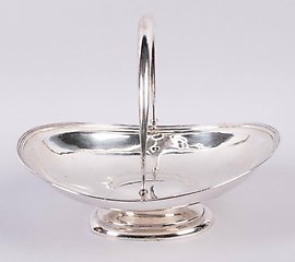 RUSSIAN SILVER SWING HANDLED CAKE BASKET, 84 ZOLOTNIK MARK, ...