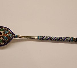 银勺 - 香普勒细腻的珐琅，84度纯度的印记“BC”