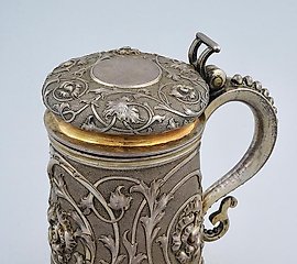 俄罗斯银质镀金杯