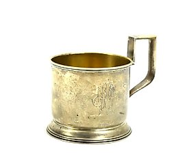 俄罗斯帝国银制茶杯底座，1879年