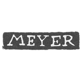 Mr. Meyer Karl Friedrich - Leningrad - initials of "MEYER"