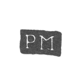 The stigma of the master Madsen Peter - Leningrad - initials "PM"