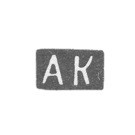 Claymo of unknown master Vilno - initials AK - 1862.