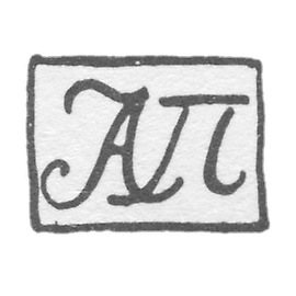The master's mark of Afanasiy Gavrilov Portnov - Yaroslavl - initials "AP" - 1837-1864.