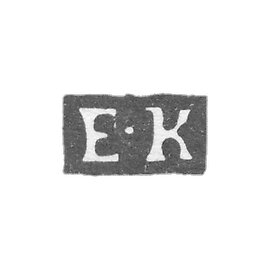 1765-1771 年莫斯科未知大师的克莱莫 - 首字母“E-K”.