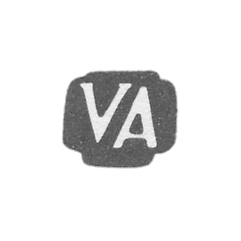 Claymo Master Andrian Valentine - Tallin - initials VA - 1714-1753.