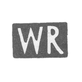 The stigma of the master Reinhard Wilhelm - Tallinn - initials "WR" - 1858